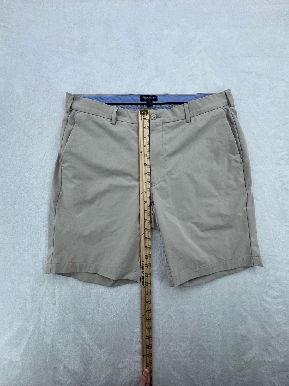 Men’s Peter Miller Crown Crafted Surge Performance Shorts Taupe Size 36 - Picture 5 of 7